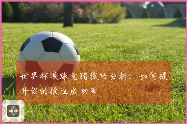 世界杯滚球竞猜技巧分析：如何提升你的投注成功率